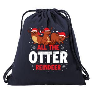 All The Otter Reindeer Gift Drawstring Bag