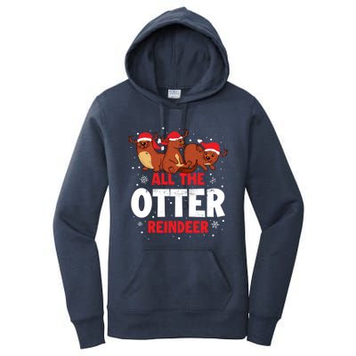 All The Otter Reindeer Gift Women's Pullover Hoodie