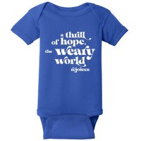 A Thrill Of Hope Inspirational Retro Christmas Xmas Gift Baby Bodysuit