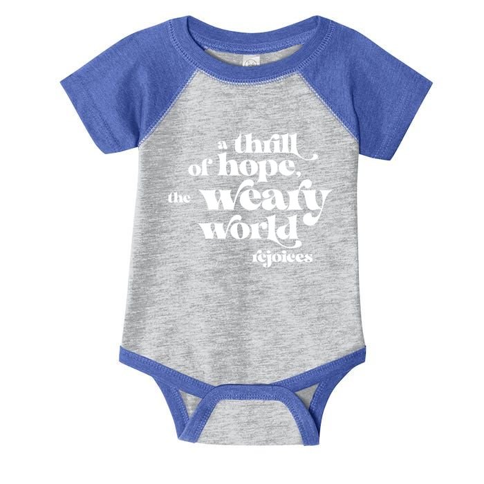 A Thrill Of Hope Inspirational Retro Christmas Xmas Gift Infant Baby Jersey Bodysuit