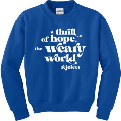 A Thrill Of Hope Inspirational Retro Christmas Xmas Gift Kids Sweatshirt