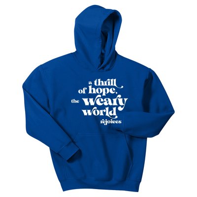 A Thrill Of Hope Inspirational Retro Christmas Xmas Gift Kids Hoodie