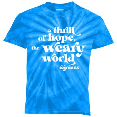 A Thrill Of Hope Inspirational Retro Christmas Xmas Gift Kids Tie-Dye T-Shirt