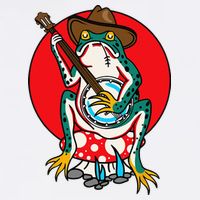 American Traditional Old School Tattoo Flash Frog Banjo Baby Bodysuit