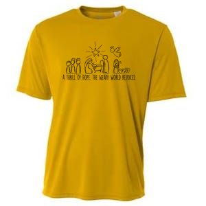 A Thrill Of Hope The Weary World Rejoices Christmas Costume Cooling Performance Crew T-Shirt