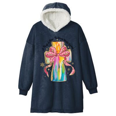 A Thrill Of Hope The Weary World Rejoices Christmas Christian Cross Hooded Wearable Blanket