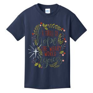 A Thrill Of Hope Christian Xmas Religious Christmas Holiday Kids T-Shirt