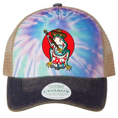 American Traditional Old School Tattoo Flash Frog Banjo Legacy Tie Dye Trucker Hat