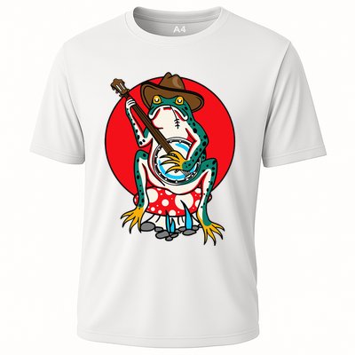American Traditional Old School Tattoo Flash Frog Banjo Performance Shirt