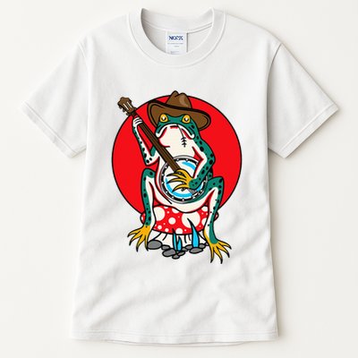 American Traditional Old School Tattoo Flash Frog Banjo Tall T-Shirt