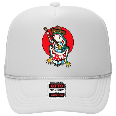 American Traditional Old School Tattoo Flash Frog Banjo Trucker Hat