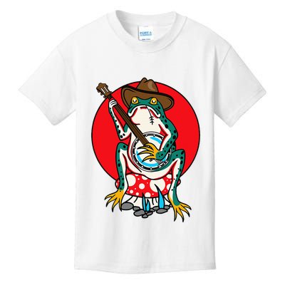 American Traditional Old School Tattoo Flash Frog Banjo Kids T-Shirt