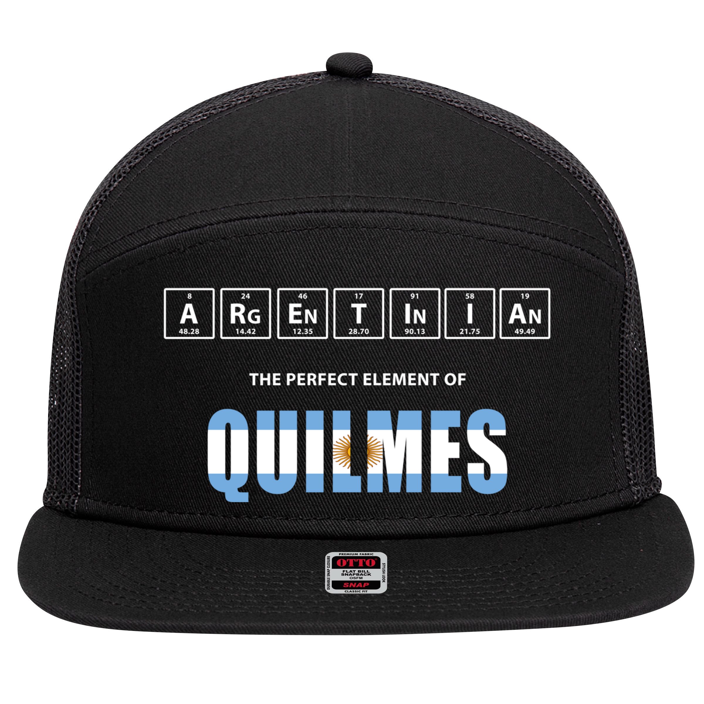 Argentinian The Perfect Elet Of Quilmes Argentina Gift 7 Panel Mesh Trucker Snapback Hat