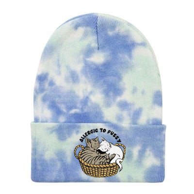 Allergic To Pussy Tie Dye 12in Knit Beanie