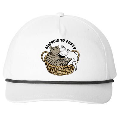 Allergic To Pussy Snapback Five-Panel Rope Hat