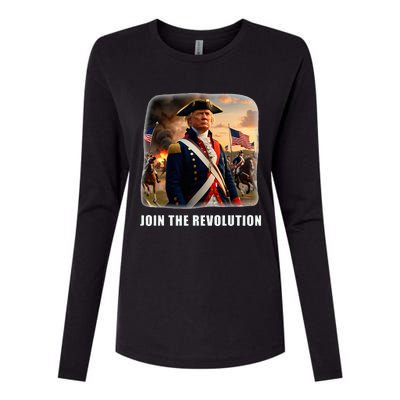 Awesome Trump Patriotic Revolution 2024 President Womens Cotton Relaxed Long Sleeve T-Shirt