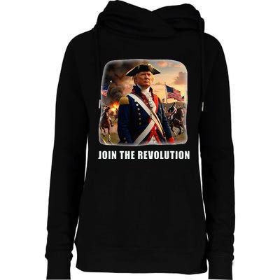 Awesome Trump Patriotic Revolution 2024 President Womens Funnel Neck Pullover Hood