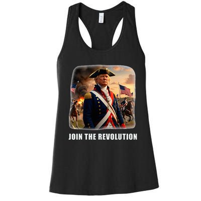 Awesome Trump Patriotic Revolution 2024 President Women's Racerback Tank