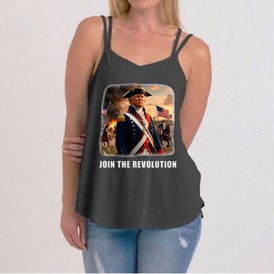 Awesome Trump Patriotic Revolution 2024 President Women's Strappy Tank