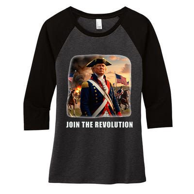 Awesome Trump Patriotic Revolution 2024 President Women's Tri-Blend 3/4-Sleeve Raglan Shirt