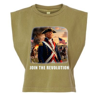 Awesome Trump Patriotic Revolution 2024 President Garment-Dyed Women's Muscle Tee