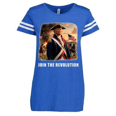 Awesome Trump Patriotic Revolution 2024 President Enza Ladies Jersey Football T-Shirt