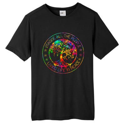 All The People Imagine Living Life In Peace Hippie Tie Dye Tall Fusion ChromaSoft Performance T-Shirt