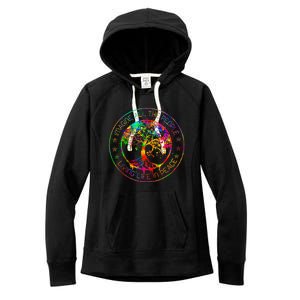 All The People Imagine Living Life In Peace Hippie Tie Dye Women's Fleece Hoodie