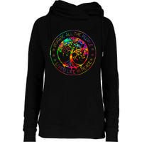 All The People Imagine Living Life In Peace Hippie Tie Dye Womens Funnel Neck Pullover Hood