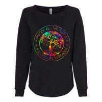 All The People Imagine Living Life In Peace Hippie Tie Dye Womens California Wash Sweatshirt