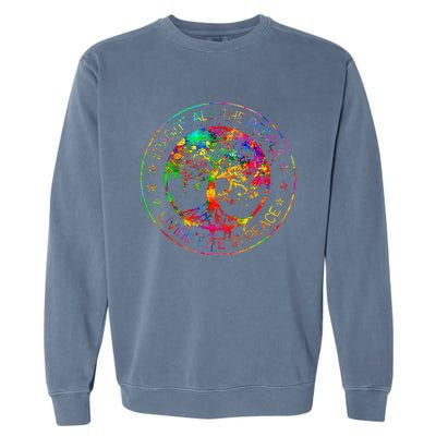 All The People Imagine Living Life In Peace Hippie Tie Dye Garment-Dyed Sweatshirt