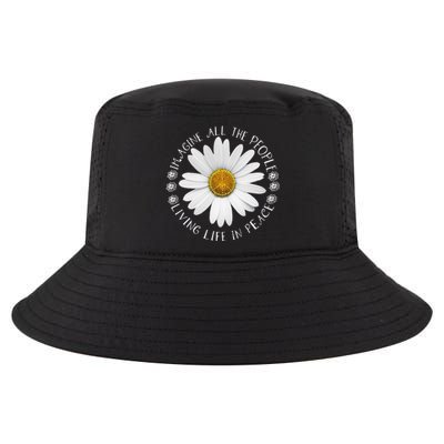 All The People Imagine Living Life In Peace Sunflower Cool Comfort Performance Bucket Hat