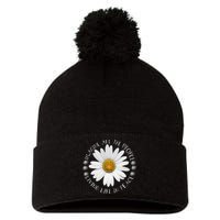 All The People Imagine Living Life In Peace Sunflower Pom Pom 12in Knit Beanie