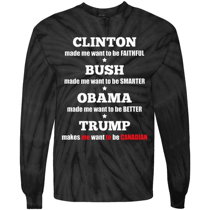 Anti Trump Political For Independents And Liberals Tie-Dye Long Sleeve Shirt