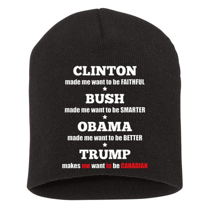 Anti Trump Political For Independents And Liberals Short Acrylic Beanie