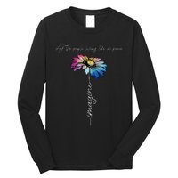 All The People Imagine Living Life In Peace Vintage Flower Long Sleeve Shirt