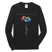 All The People Imagine Living Life In Peace Vintage Flower Tall Long Sleeve T-Shirt