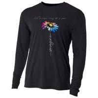 All The People Imagine Living Life In Peace Vintage Flower Cooling Performance Long Sleeve Crew