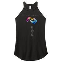 All The People Imagine Living Life In Peace Vintage Flower Women's Perfect Tri Rocker Tank