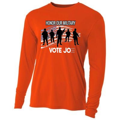 Anti Trump Pro Military Vote Joe Biden Honor Fallen Soldiers Gift Cooling Performance Long Sleeve Crew