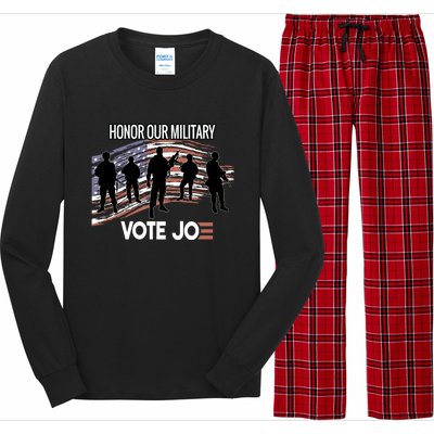 Anti Trump Pro Military Vote Joe Biden Honor Fallen Soldiers Gift Long Sleeve Pajama Set