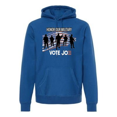 Anti Trump Pro Military Vote Joe Biden Honor Fallen Soldiers Gift Premium Hoodie