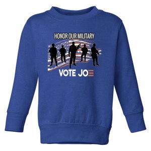 Anti Trump Pro Military Vote Joe Biden Honor Fallen Soldiers Gift Toddler Sweatshirt