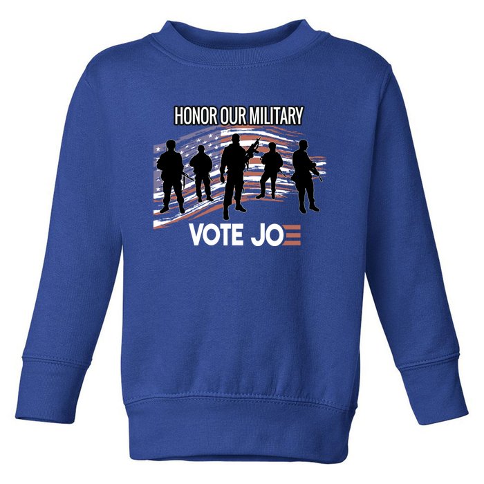 Anti Trump Pro Military Vote Joe Biden Honor Fallen Soldiers Gift Toddler Sweatshirt