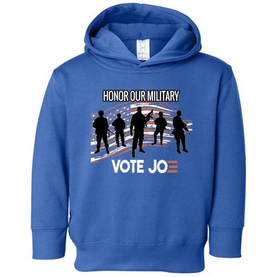 Anti Trump Pro Military Vote Joe Biden Honor Fallen Soldiers Gift Toddler Hoodie