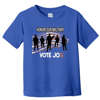 Anti Trump Pro Military Vote Joe Biden Honor Fallen Soldiers Gift Toddler T-Shirt