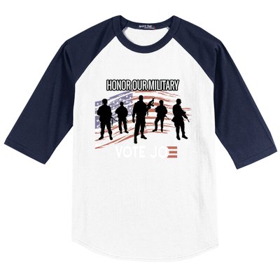 Anti Trump Pro Military Vote Joe Biden Honor Fallen Soldiers Gift Baseball Sleeve Shirt