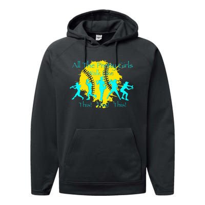 All The Pretty Walk Like This Softball Performance Fleece Hoodie