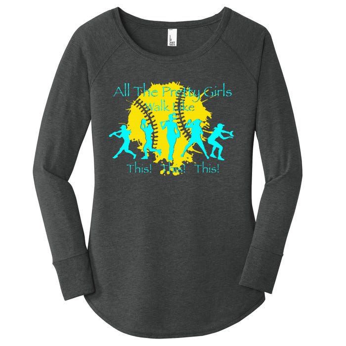 All The Pretty Walk Like This Softball Women's Perfect Tri Tunic Long Sleeve Shirt