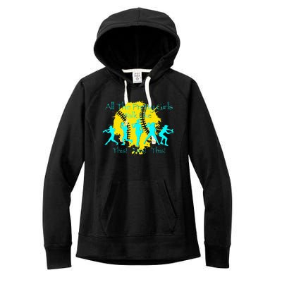 All The Pretty Walk Like This Softball Women's Fleece Hoodie